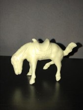 Marx 60mm Chubby Western Horse Bucking 1950s Cream Plastic