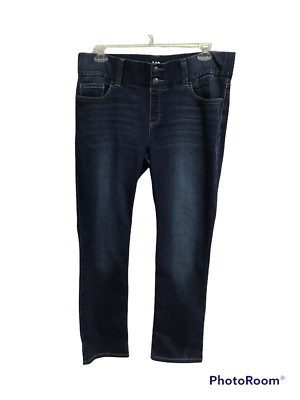 Lee Riders Jeans Womens 16Med Dark Blue Boot Cut 5 Pocket Pullon Rodeo Western