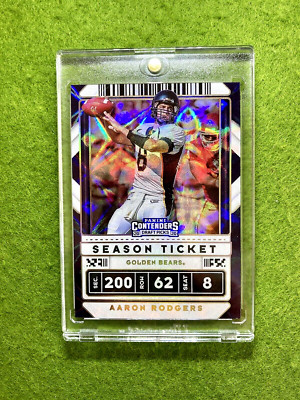 Aaron Rodgers GALACTIC PRIZM SSP CASE HIT CARD JERSEY #8CAL 2020 Contenders