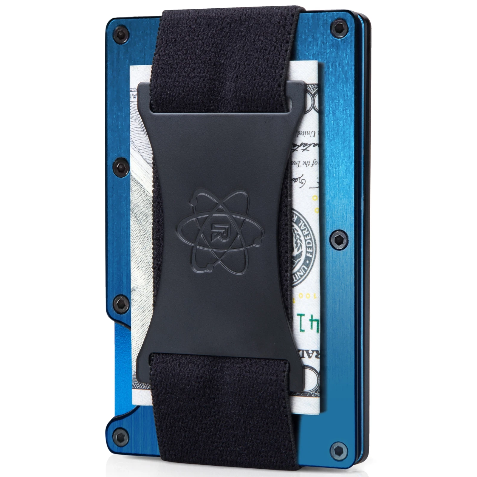 Rossm RFID Blocking Slim Minimalist Front Pocket Wallet for Men - Matte Blue