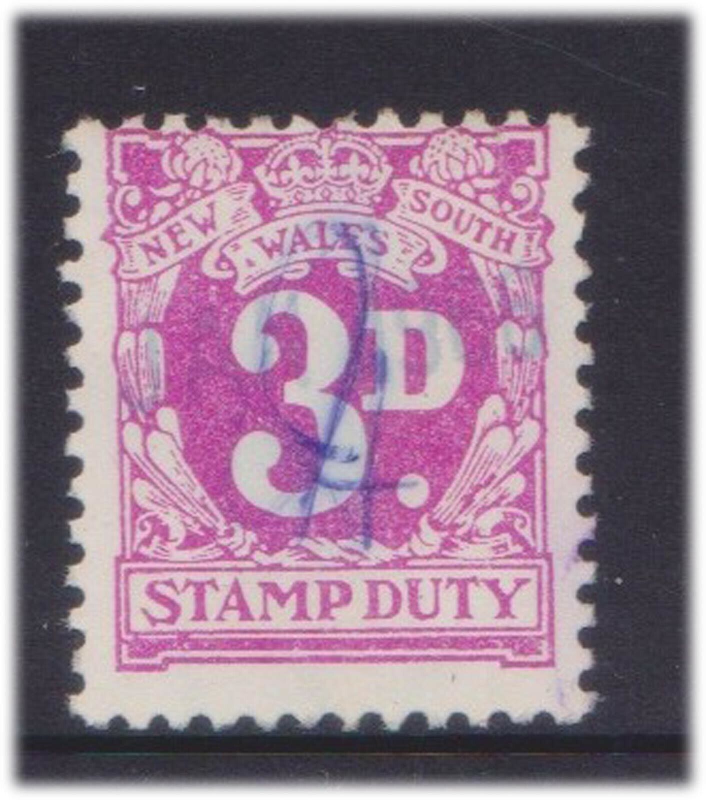 F98-142 1950 NSW 3d Max 77% OFF stamp duty violet EQ Regular dealer