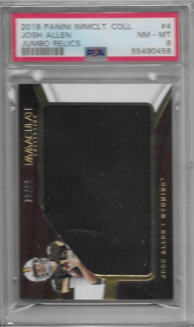 Josh Allen Panini Immaculate Collegiate Jumbo Relics #4 Base