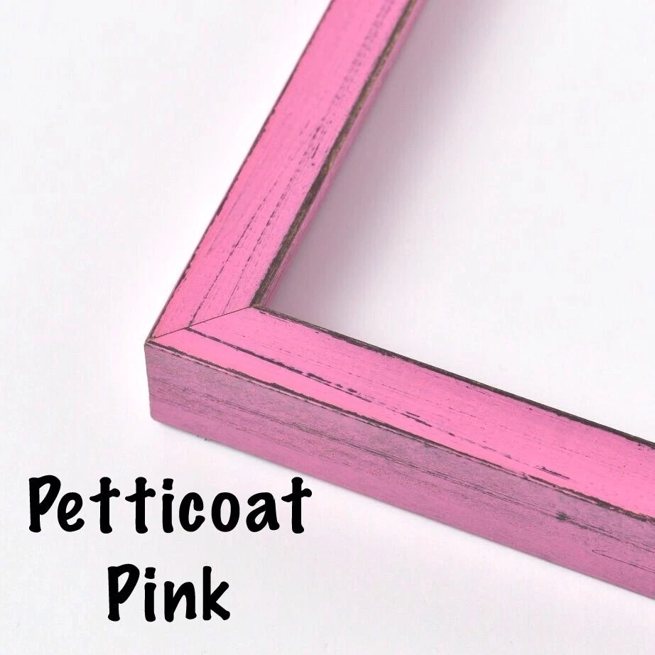 Marco de fotos de madera rústica de colores de campo delgado decoración envejecida para arte Foto 3 de 4