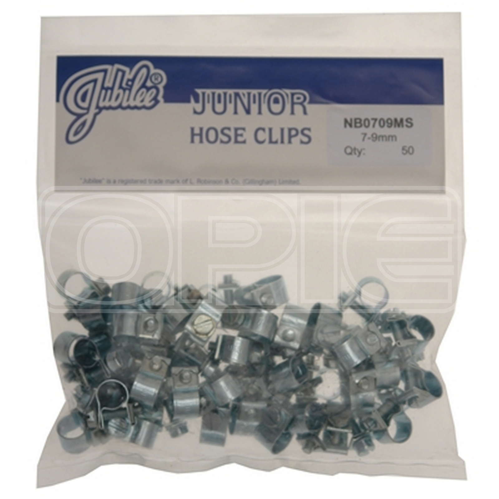 Junior Clips Mild Steel 7-9mm - Pack of 50 - 7mm A/F Fastening - JUBILEE NB0709