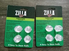 2 Packs Zilla Turtle Pure Water Care Beneficial Bacteria Cleans Habitat 8 Total