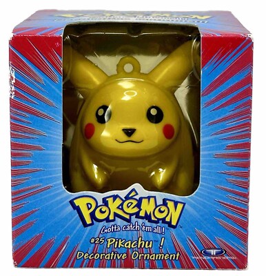 Trendmasters Pokemon Deko Ornament Pikachu #25 1999 Nintendo Vintage