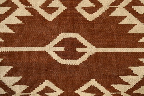 Alfombra oriental afgana reversible geométrica Kilim tinte natural tejida a mano 6x10 - Imagen 8 de 12
