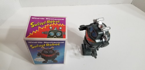 Vintage Hong Kong 4" Swivel Robot Wind Up Mechanical NIB Works Shelf G4 - 第 5/6 張圖片