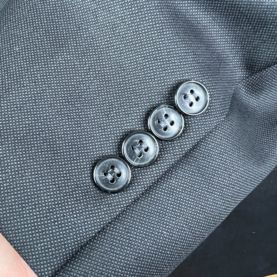 Joseph Abboud Suit Mens 44L Gray 2 Button Tollegno 1900 Super 120s Wool 38x32 - Image 4 of 4