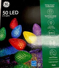 GE 50 LED C-9 Lights, Multicolor, Energy saver  32.6 ft length