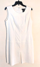 Vintage Halston Silk/Cotton Blend Ivory Sheath Rich Mom Cocktail Dress Size 14