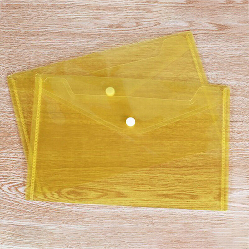 5pcs Plastic Envelopes Document Folder Letter Transparent File Envelopes  New GHH
