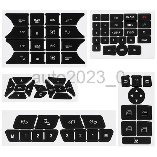 Button Repair Kit Window Switch Sticker For 2010-14 Mercedes Benz ML350 A B E350 - Foto 3 di 10