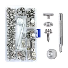 Stainless Steel Screws Boat Canvas Snaps 3/8"Socket Canvas Snap Kit Tool Fastene
