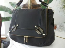 Nwt Treesje Meridian Nylon Patent Leather Trim Hobo Shoulder Bag W/dust Bag $328