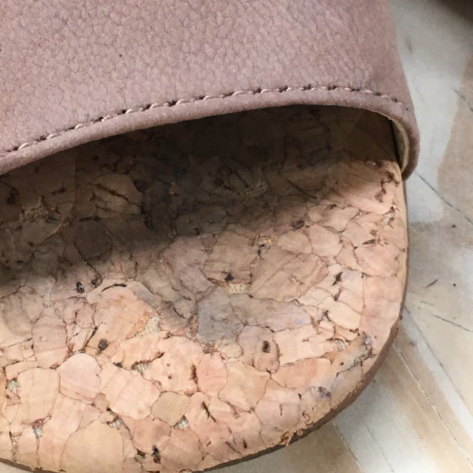 BCBGeneration Tacones Mujer 7 M Loriah-X Correas de Hebilla de Cuero Beige Foto 4 de 4