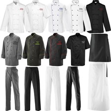 Kochjacken Bäckerjacke Kochhosen Schürzen Vorbinder |  Jacke bestickt mit Name