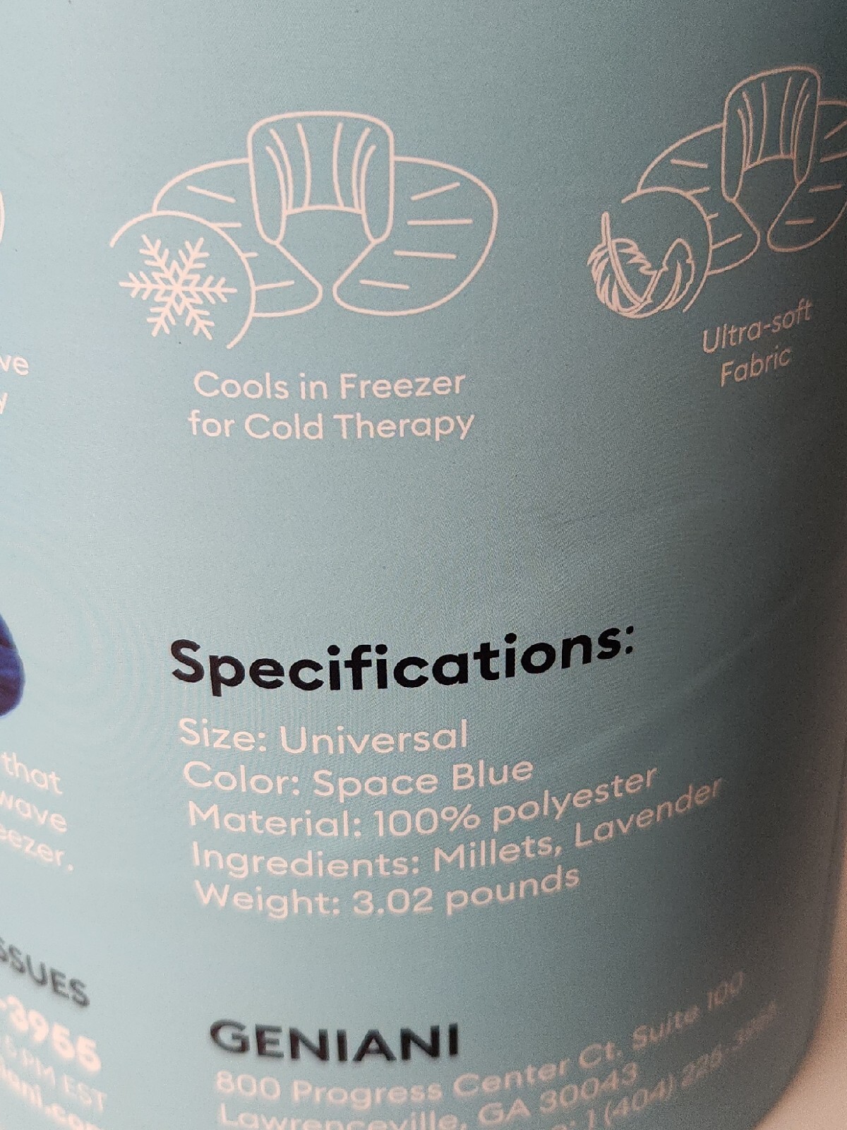 GENIANI HEATING PAD Microwavable Weighted Cordless Neck Wrap eBay