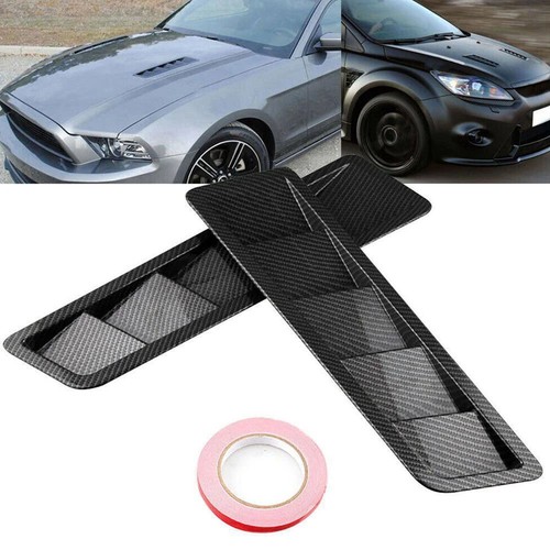 Universal ABS Car Air Flow Intake Hood Scoop Vent Bonnet Cover Carbon Fiber Look - Bild 3 von 10