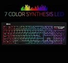 QSENN SEM-DT35 LED Stella 7 Color & 8 Mode LED Synthesis Gaming Keyboard EN/KR 