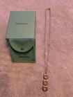 Tiffany & Co. Circle Chusion Dangle Drop Necklace Gorgeous!
