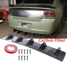 For Dodge Charger RT SRT Rear Bumper Diffuser Spoiler Splitter Lip Shark 5-Fins