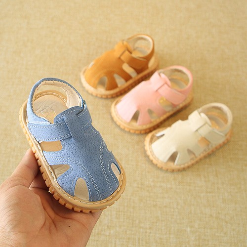 Girls Flat Sandals Summer Toddler Baby Kids Soft-Soled Soft-Soled Shoes Size UK