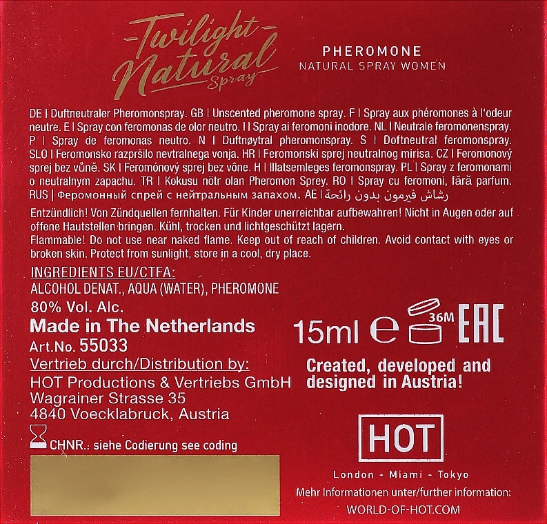 HOT Twilight Pheromone Natural Spray Women - Feromoni da Donna Attrai Uomo 15ml - Bild 4 von 4
