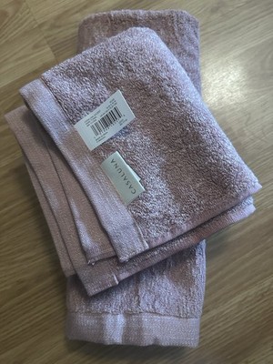2pk Rose Organic Cotton Hand Towels - 16 x30  Casaluna