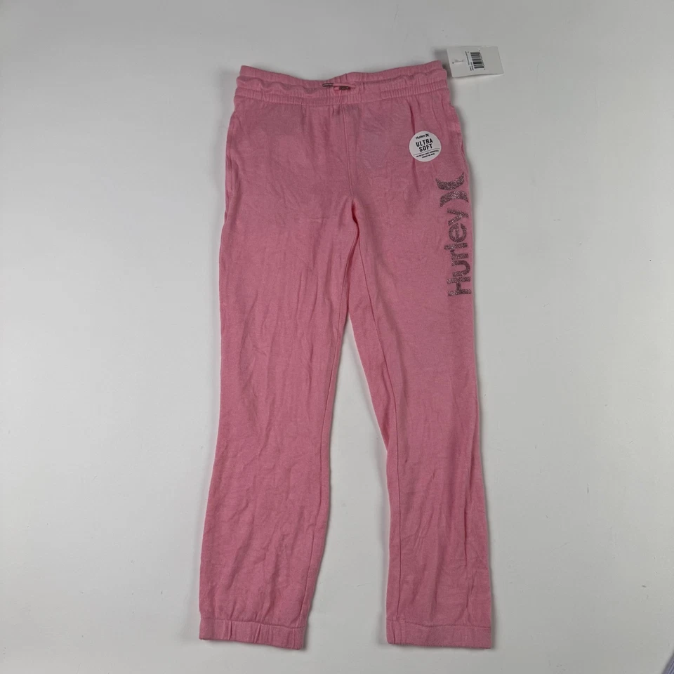 Lote de 2 Pantalones Jogger Hurley Big Girls Tejido Súper Suave Rosa y Púrpura Grandes Nuevos con Etiquetas Foto 2 de 4