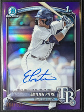2025 Bowman Chrome 1st Emilien Pitre True Purple Refractor /250