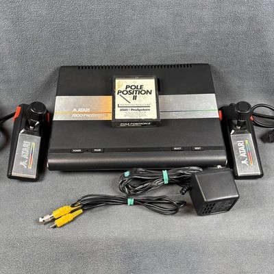 Atari 7800 ProSystem Console w/ Controllers, Game, & Cords Bundle - Tested, DMG