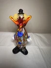 Authentic Vintage Murano Blown Glass Clown Figurine - 8 Inches