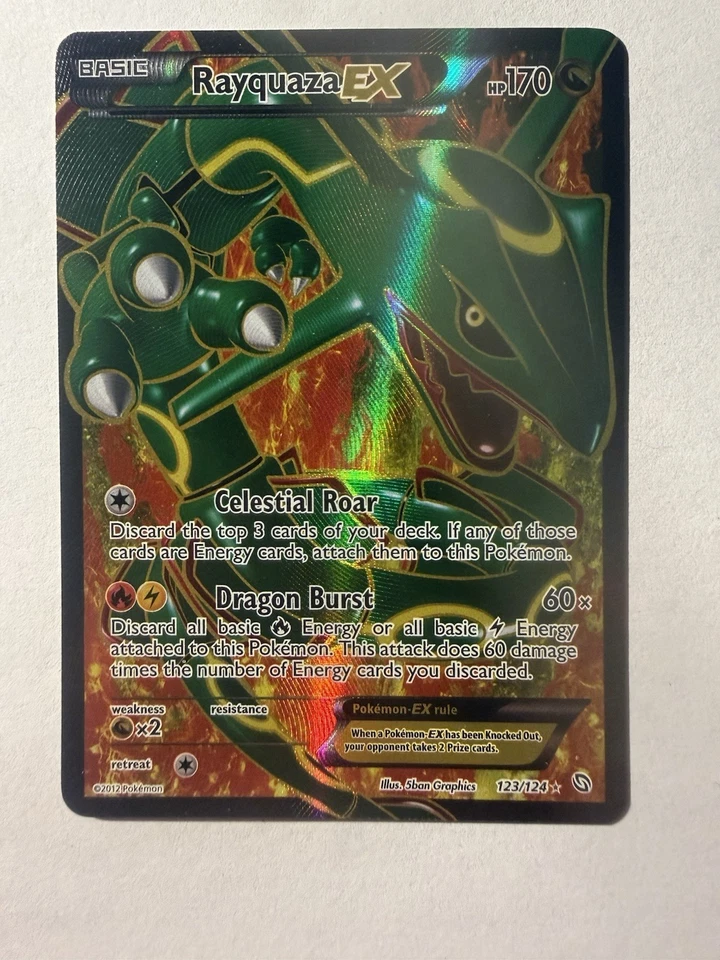 Pokemon TCG Rayquaza EX Full Art Card 123/124 Dragons Exalted - Image 2 of 4