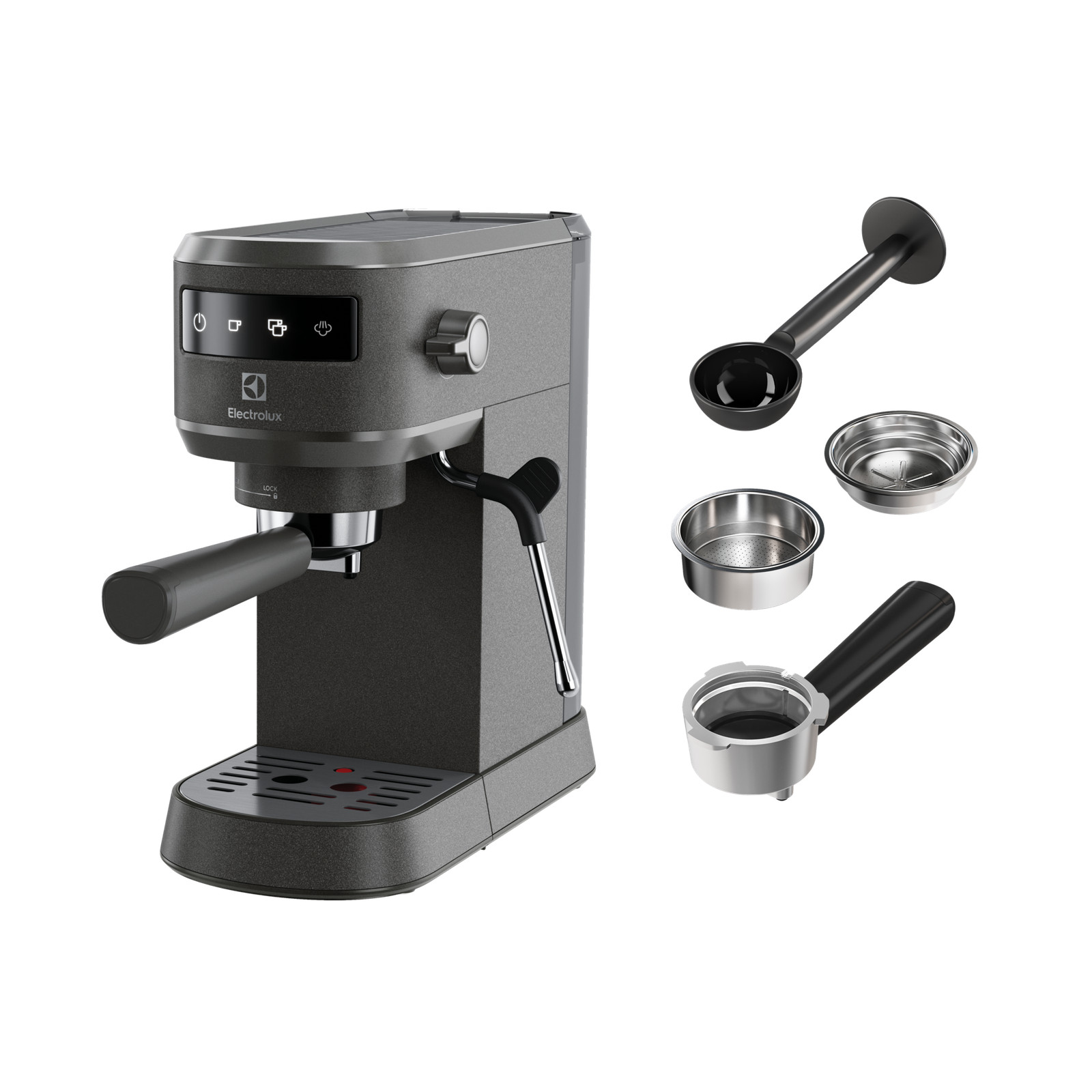 Electrolux Macchina per Caffè Espresso E6EC1-6BST | 1250-1450W Color Ebano
