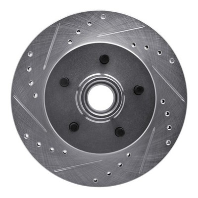 R1 Concepts Front Left Drilled & Slotted Brake Rotor for Chevrolet C1500