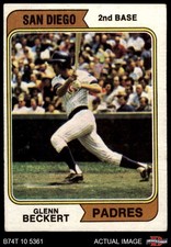 1974 Topps #241 Glenn Beckert Padres VARIATION 2 - GOOD