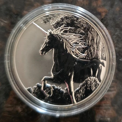 2014 1 oz Silver UNICORN Reverse Proof - Creatures of Myth & Legend - $5 Tokelau