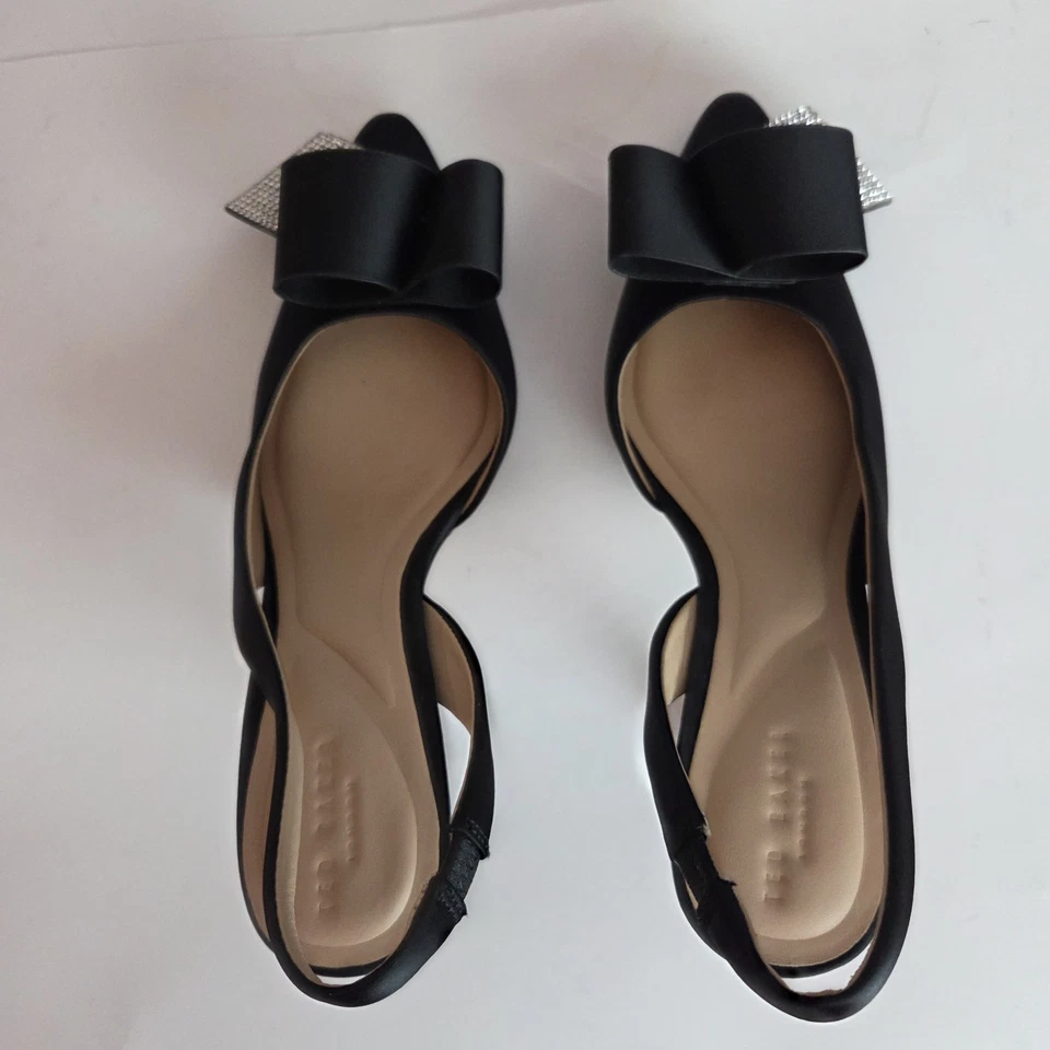 Zapatos de salón Ted Baker Ari para mujer negros satinados talla 6 Foto 4 de 4
