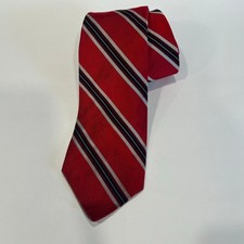 Brooks Brothers Men's Silk Neck Tie Made in USA Red Gold White JP