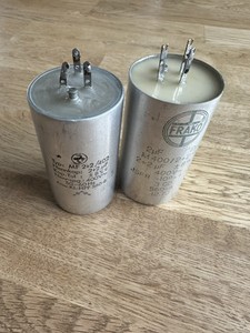 2 Stück Kondensator 2µF 400V Frako Braun Plattenspieler Motorkondensator