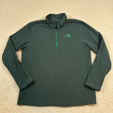 North Face 1/4 Zip Fleece Glacier Fleece Green Pullover Long-Sleeve Light