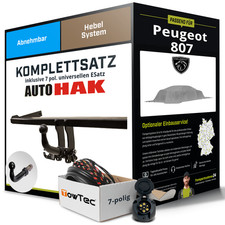 Anhängerkupplung abnehmbar für PEUGEOT 807 +E-Satz Kit (AHK+ES)