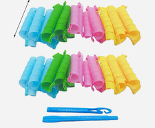 Spiral Hair Rollers Set, Plastic, Multicolor for Unisex Styling