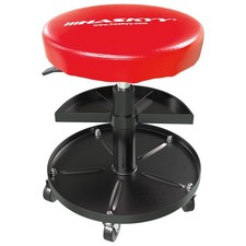 HASKYY Werkstatthocker Werkstattstuhl Arbeitshocker Arbeitsstuhl Sitz Rot