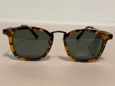 Goodfellow and Co Tortoise Shell Sunglasses Green Lens 100 UV Protection