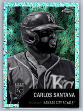 2022 2022 Topps Chrome Platinum Black White Mini-Diamond #243 Carlos Santana