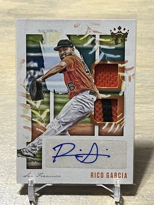 2020 Panini Diamond Kings Rico Garcia DK Materials Gold Patch Auto Rookie #/99