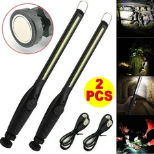 2x Magnetic LED Work Light Car Mechanic Work Shop COB Inspection Lamp Hand Torch