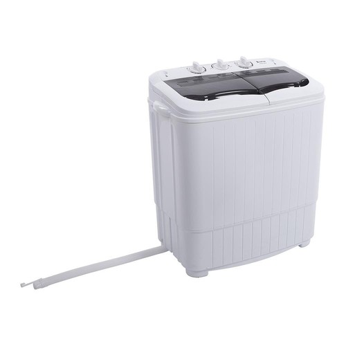 Portable Twin Tub Washing Machine - 14.3 Lb Capacity Compact Washer & Spinner Combo With Drain Pump For Apartments, Dorms, RVs